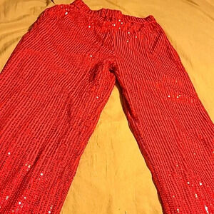 Pink sequin pants